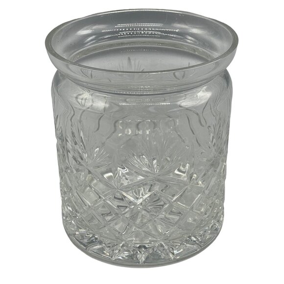 unknown Other - Waterford crystal  ashbourne biscuit barrel no lid clear 5x6" trinket  READ